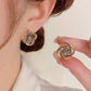 Elegant & Sparkling Irregular Flower Earrings