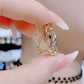 Elegant & Sparkling Irregular Flower Earrings