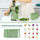 🔥🧑‍🍳 Big Sale 50%OFF🥳Cheese Grater with Handle, Vegetable Food Shredder with 6 Well-designed Blades
