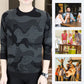 Men's Printed Casual Long-Sleeve Round Neck T-Shirt