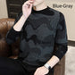 Men's Printed Casual Long-Sleeve Round Neck T-Shirt