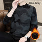 Men's Printed Casual Long-Sleeve Round Neck T-Shirt