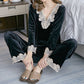 Women’s Luxury Lace-Trimmed Lounge Wear Set