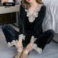 Women’s Luxury Lace-Trimmed Lounge Wear Set