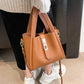 Women's Large Capacity Imitation Leather Bucket Bag