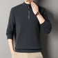 Men's Plush-Lined Quarter-Zip Stand Collar Warm Top