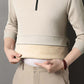 Men's Plush-Lined Quarter-Zip Stand Collar Warm Top