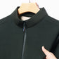 Men's Plush-Lined Quarter-Zip Stand Collar Warm Top
