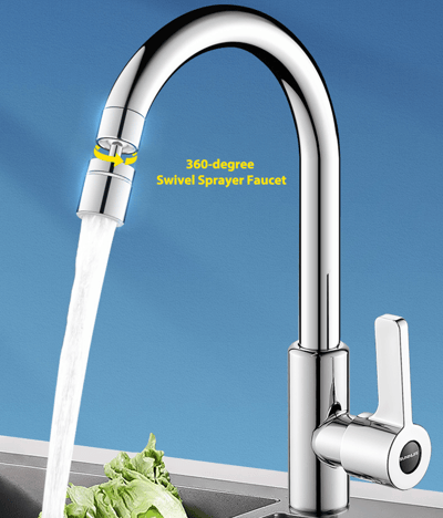 ✨ 360° swivel kitchen sink aerator - Faucet with dual-function spray head and dual spray ✨