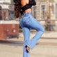 👖 50% OFF! 💃 High-waisted stretch flare jeans – Slim silhouette, comfortable fit & timeless style ✨