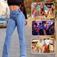 👖 50% OFF! 💃 High-waisted stretch flare jeans – Slim silhouette, comfortable fit & timeless style ✨