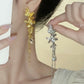 Women's Shiny Butterfly Tassel Earrings