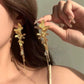 Women's Shiny Butterfly Tassel Earrings