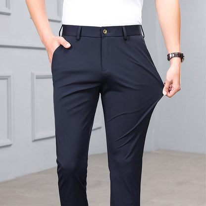 Men's Stretch Dress Pants with Expandable Waist