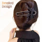 Sparkling Elegant Black Bow Hair Clip for Updos