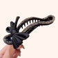 Sparkling Elegant Black Bow Hair Clip for Updos