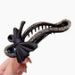Sparkling Elegant Black Bow Hair Clip for Updos