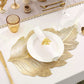 Heat-Resistant 3D Gold Leaf Dining Placemat