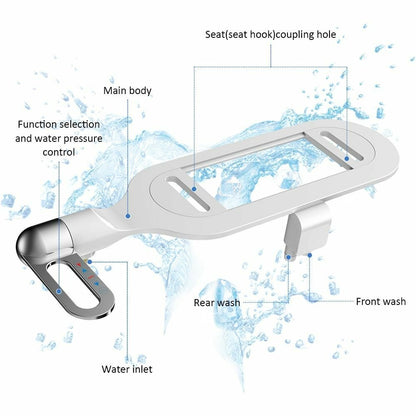 🚽 Non-electric, hygienic, self-cleaning bidet attachment for toilets with double nozzle 💦