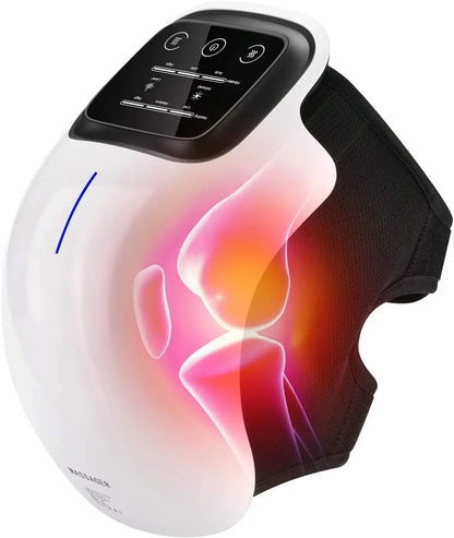 Wireless device for pain relief in arthritis of the knee joint Electric smart physiotherapy device Hot compress Knee massager with heat function