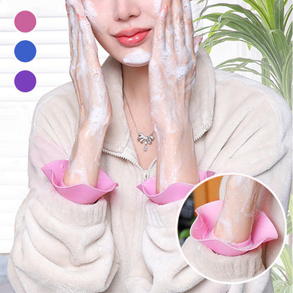 Silicone Anti-Drip Face Wash Water-Resistant Cuffs Children's and Adult Splash-Proof Wristbands Makeup Removal Waterproof Wrist Straps