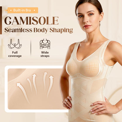 ✈️Buy two for free shipping✈️Seamless Body Shaping Camisole with Built-in Bra