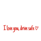 4PCS Letter Pattern Car Rearview Mirror Sticker, "I Love you ,drive safe " text car mirror sticker decal