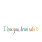 4PCS Letter Pattern Car Rearview Mirror Sticker, "I Love you ,drive safe " text car mirror sticker decal