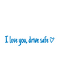 4PCS Letter Pattern Car Rearview Mirror Sticker, "I Love you ,drive safe " text car mirror sticker decal