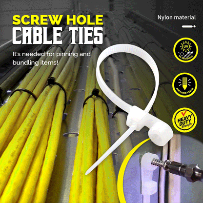 🧷 50% OFF! ✨Screw Hole Cable Ties