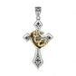 Vintage Crown Cross Necklace