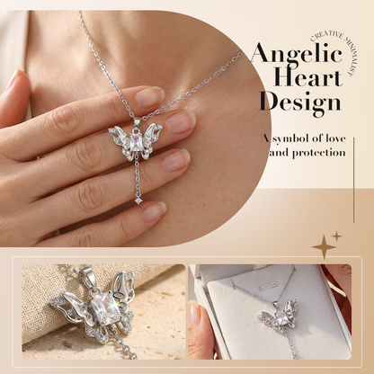 👀 Still on the fence? Your competition has already placed their order! 👀Angel Wing Heart Tassel Necklace