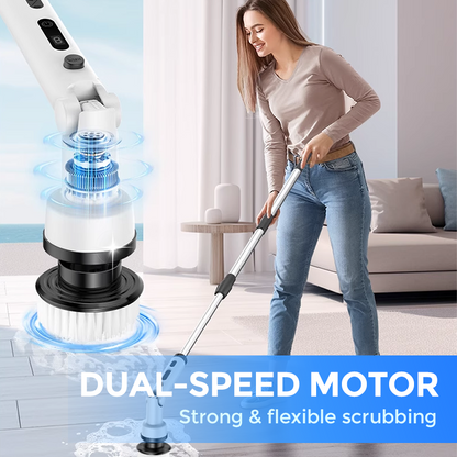 🚀 Hands-Free Freedom🌟Multifunctional Electric Extendable Cleaning Brush