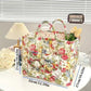 Portable Floral Fabric Storage Basket