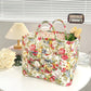 Portable Floral Fabric Storage Basket