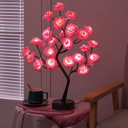 ✨🌹Rose Petal Design Tree Night Light