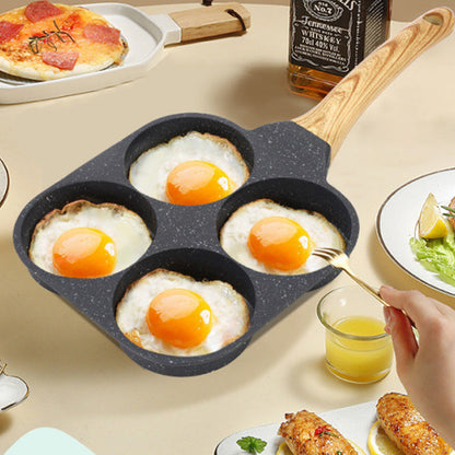 4-Hole Non-Stick Divided Frying Pan