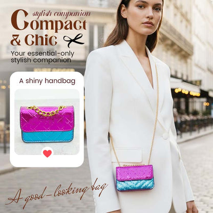 🎁Limited-time offer：Gift a cute keychain🔥Women's Mini Magnetic Snap Crossbody Chain Bag