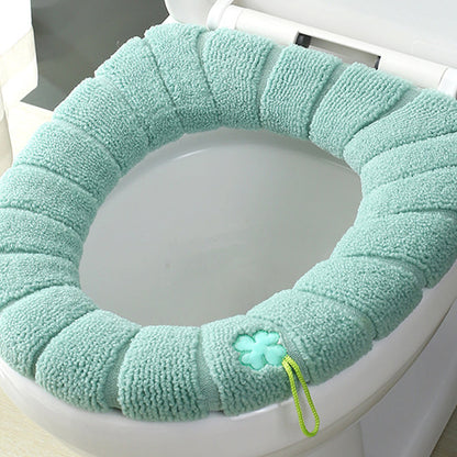 Warm Stretchable Washable Toilet Seat Covers with Handle