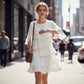 Women's Elegant Layered Ruffle Sleeve Dress