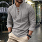 🔥Limited-time offer – Plain shirt in linen-cotton blend for men