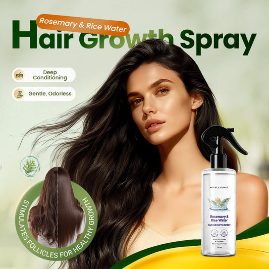 🌞Spring awakening: 50% discount!🌿 Rosemary & rice water hair growth spray – Promotes hair growth | For more fullness and volume!