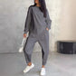 💕Women's long-sleeved sweatshirts with irregular hem & pants set