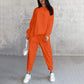 💕Women's long-sleeved sweatshirts with irregular hem & pants set