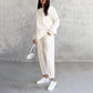 💕Women's long-sleeved sweatshirts with irregular hem & pants set