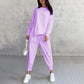 💕Women's long-sleeved sweatshirts with irregular hem & pants set