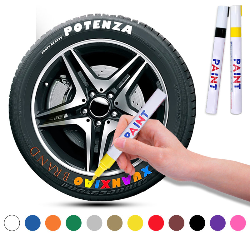 Durable fiber tip on fast-drying paint marker