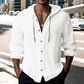 Men's Casual Solid Color Long Sleeve Hooded Top