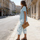 🥳SUMMER HOT SALE🥳💞50K+ SOLD!💥50% OFF! 🔥Casual Round Neck Layered Tunic Top and Wide Leg Pants Set