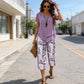 🥳SUMMER HOT SALE🥳💞50K+ SOLD!💥50% OFF! 🔥Casual Round Neck Layered Tunic Top and Wide Leg Pants Set